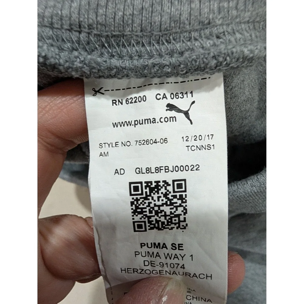 Puma‎ FIGC Italy National Team Grey Fleece Sweatpants Mens Small